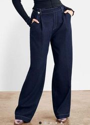 NWT Sam Edelman Circus Low Rise Denim Trouser in Rinse Dark Wash- Size 28