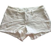 Lila Ryan Women''s White Distressed Jean Shorts Size 26