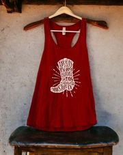 Boots & Bling Before The Ring Red White Tank Size Small