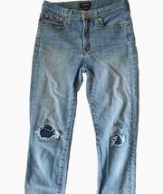 J Crew distressed straight leg jeans size 27