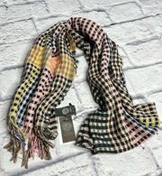 Vince camuto plaid blanket scarf new with tags