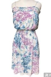 Stetson Dress Pink Blue Tie Dye NWT NEW Spaghetti Strap Sundress Vacation Travel