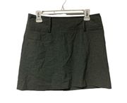 The Limited 10 Micro Mini Grey Basic Skirt Zipper Stretch Y2K faux Pockets Cute