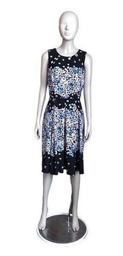 Karl Lagerfeld Black, Purple and Blue Flower Dress