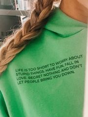 green cropped hoodie