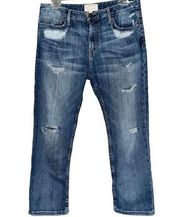 Current/ Elliott The Weekender distressed blue jeans 28