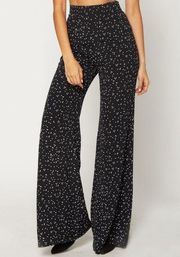 Flynn Skye Micro Polka Dot Wide Leg High Waist Pant M