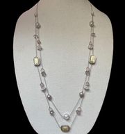 Layered Beaded Chain Necklace