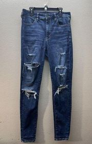 American Eagle Jeans SZ 10 Denim Skinny Hi Rise Jegging Next Level Stretch