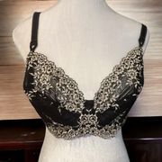 Wacoal Women's Embrace Lace Bra Black & Beige Size 36DD