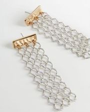 NWT Mango Chain Earrings in Gold 67050095 Poison