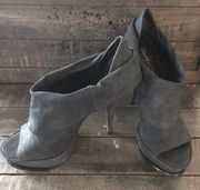 Elizabeth and James Black Suede Leather heels