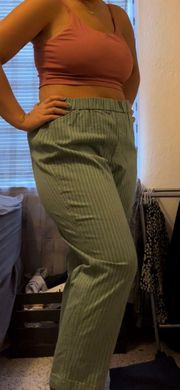 Stiped Wide Leg Pants