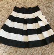 Black & White Structured Circle Skirt