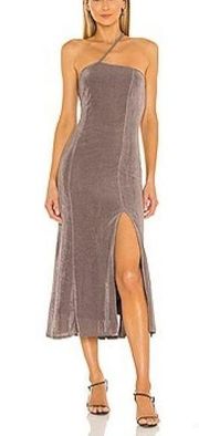 New! LPA Damia Midi Dress in Taupe Medium