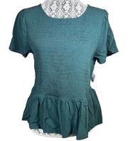 Old Navy Green Baby Doll Top / Size Large