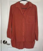 Chelsea & Violet Popover lyocell coral bell sleeve high low medium