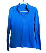 Spyder 1/4 Zip Jacket Womens Large Blue Pullover Stretch Sweatshirt