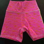 Offline Aerie Pink and Orange with crochet sides Bike Short Short  Size Medium