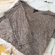 Eileen Fisher Tencel Recycled Silk Jersey Tee, Grey Melange,‎ XS