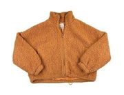 Urban Outfitters Teddy Bomber Jacket in Orange Rust