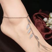 Sexy Silver Leaf Anklet Ankle Bracelet