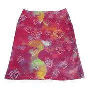 On Fire Junior Women's Pink A-Line Diamond Skirt Size S