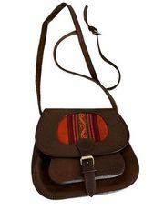 Handmade Genuine Leather Purse For womwith Peruvian Textile - Cuzco PERU