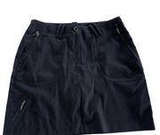 DKNY Skirt Womens 6 Black Golf Built In Shorts Mini Skort Activewear Poly Blend