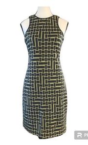 Tibi Geometric Sleeveless Bodycon Dress Size 6