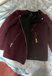 Maroon Moto Jacket 