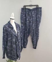 Lane Bryant Blue Fatigue Jogger Pant Set 18/20