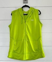 Under Armour Women’s Extra Large Green Sleeveless Vest Hooded