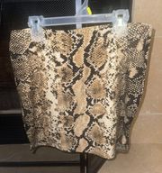 Copper Closet Snake Skin Mini Skirt