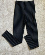 NWOT Forever 21 Black Pin Striped Leggings   Size Small