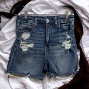 American Eagle  SUPER STRETCH CURVY HI-RISE SHORTIE DENIM SHORTS