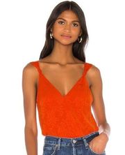 House of Harlow 1960 x REVOLVE Irina Cami Jacquard Tank Top in Orange Sz XS EUC