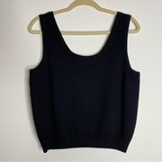 ST. John Basics Black Knit Shell Tank Size M