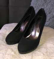 MAURICES Black Platform Heels Size 9.5