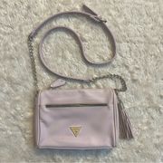 Guess lavender purple Crossbody with gold hardware, vegan leather