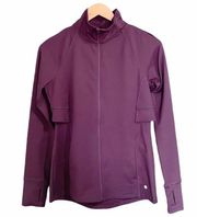 Apana Full Zip Yoga Jacket Eggplant Purple Athleisure Workout Women’s Size Small