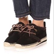 See By Chloe Glyn Suede Sherpa Espadrille Sneakers Size EU 39