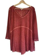 Style & Co. Desert Wind garment dyed flowy tunic top size XL