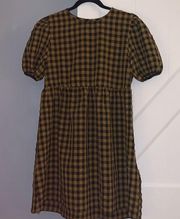 Wild Fable Target’s  Brand checkered brown black dress.