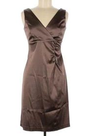 Donna Ricco Cocktail Dress in Bark Brown, New with Tags