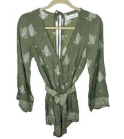 Faithfull Shorts Romper Green