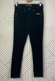 Veronica Beard Kate 10” Skinny Corduroy Jeans in Forest Green Size US 24