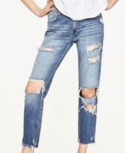 Super Cool Zara Ripped Ankle Jean!