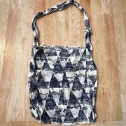 Free People Blue and White Lightweight Tote Bag