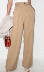 Reformation Mason Wide Leg Pants in Khaki